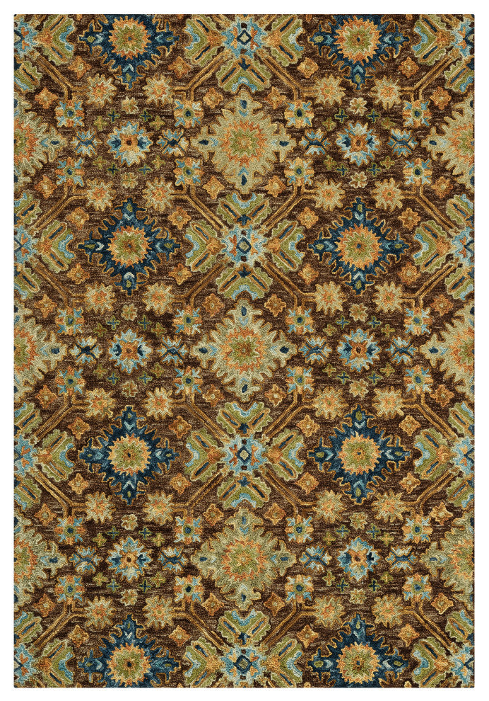 Jackson Traditional Brown Hand-Hooked Area Rug 9' x 13'