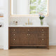 Cerrito Bathroom Vanity, Brown Brushed Oak, 60" Single, Without Mirror