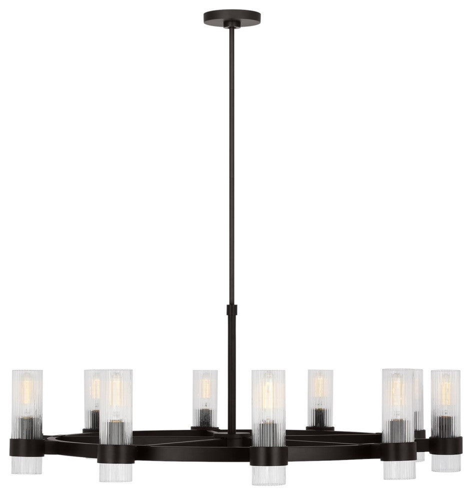 Geneva 8-Light Indoor Large Chandelier, Aged Iron