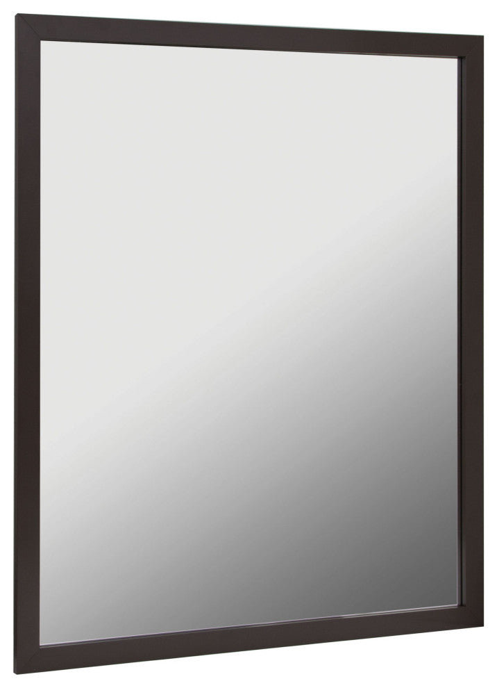 Rectangular Aluminum Framed Wall Mounted Bathroom Mirror, Oil-Rubbed Bronze;, 30" X 36";