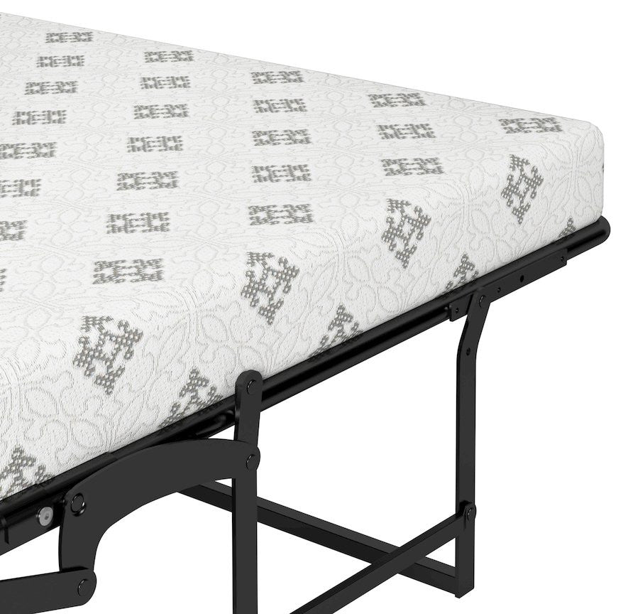 75W Queen Cabinet Bed with Mattress in White