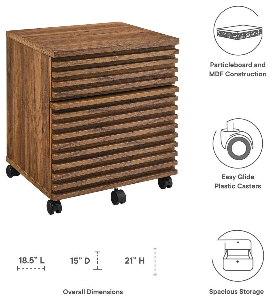 Render Wood File Cabinet