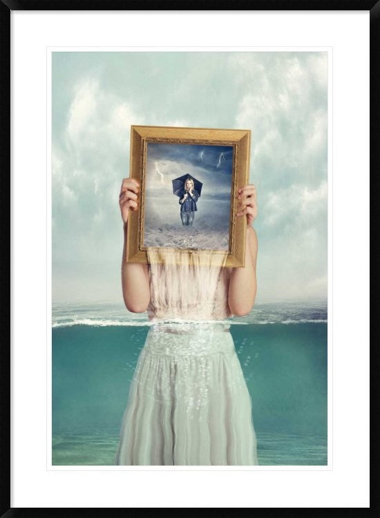 "Deeper" Framed Digital Print by Baden Bowen, 28"x38"