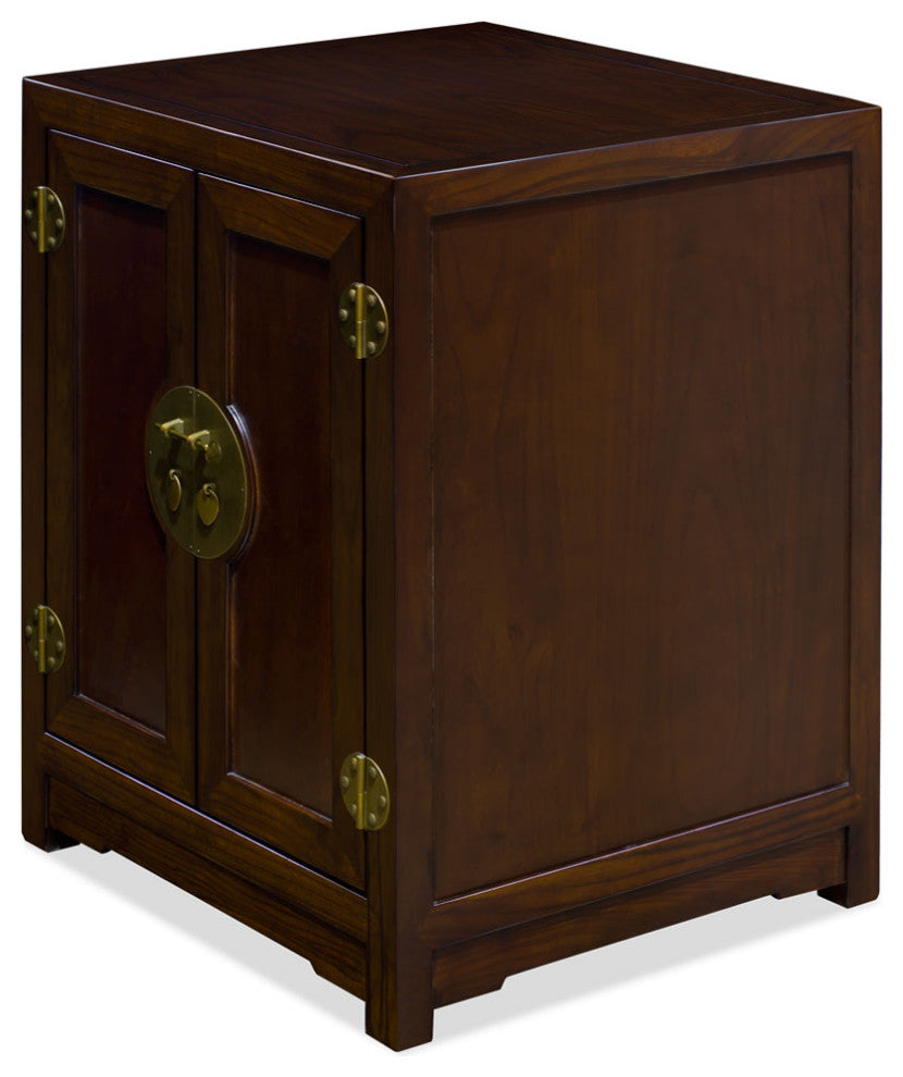 Dark Espresso Elmwood Chinese Ming Vanity Cabinet, with Bowl and Faucet