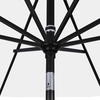 11' Aluminum Umbrella Collar Tilt Matted Black, Brick