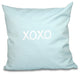 20"x20" "xo"xo, Word Print Pillow, Aqua