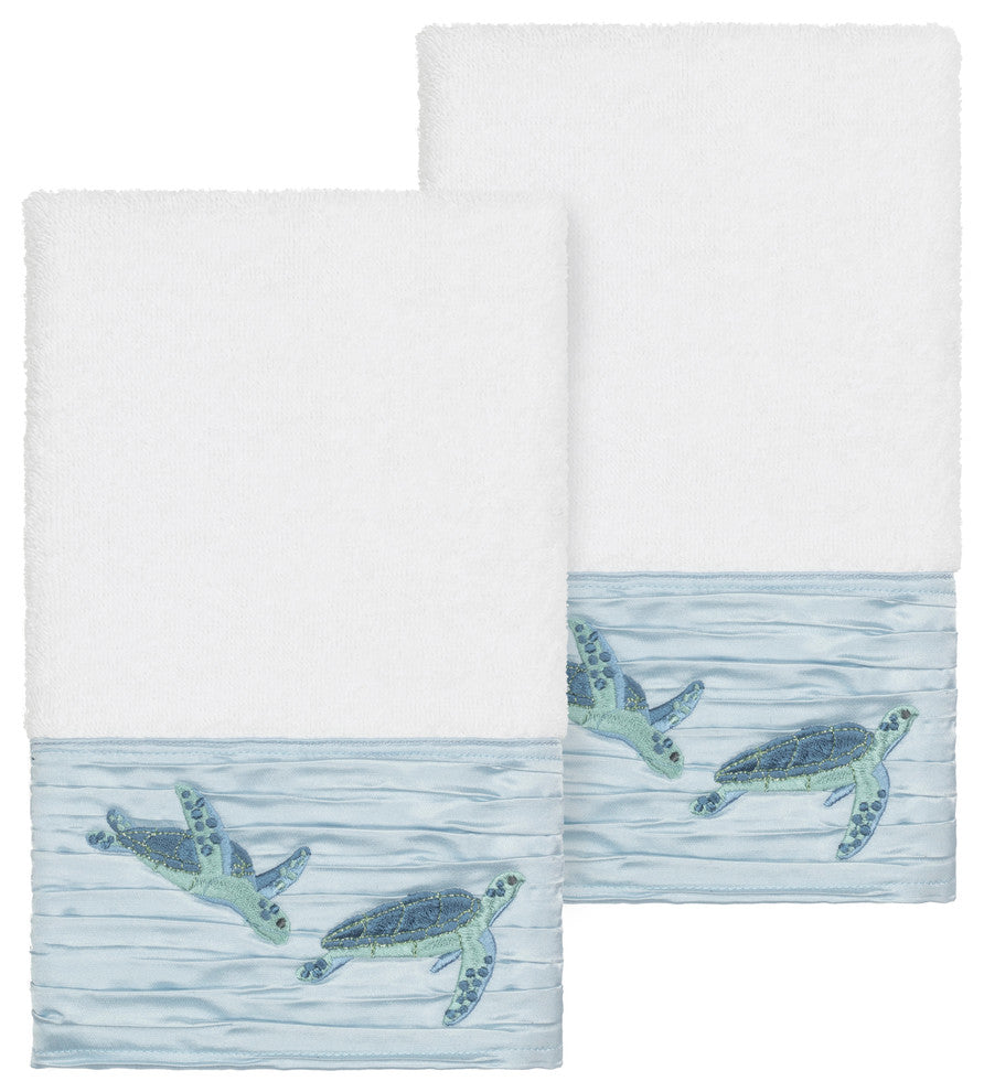 Mia 2 Piece Embellished Hand Towel Set