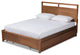 Saffron Modern Brown Finished Wood Full Size 4-Drawer Platform Storage Bed