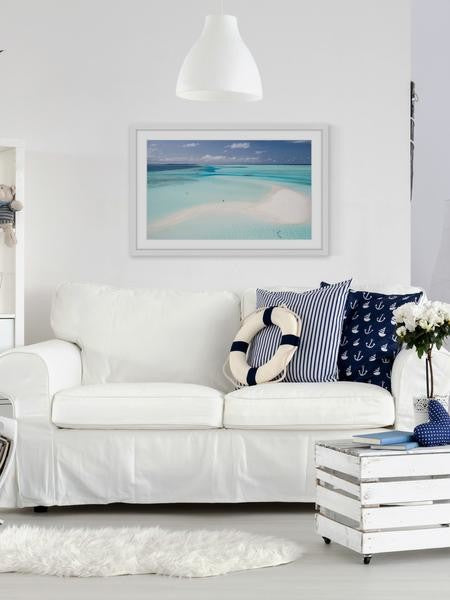 "Clear Blue Sea" Framed Painting Print, 36"x24"