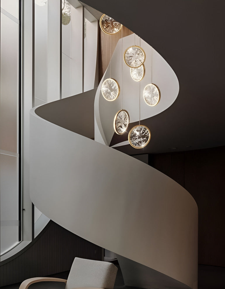 Bezaudun-les-Alpes | Gold Rings Crystal Chandelier, L8