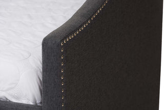 Helena Fabric Daybed With Trundle, Dark Gray