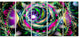 Colorful Exotic Whirlpool Flower, Floral Canvas Art Print, 60"x28", 5 Panels