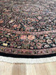 Black Traditional All Over Finely Woven Indo Tabriz Area Rug