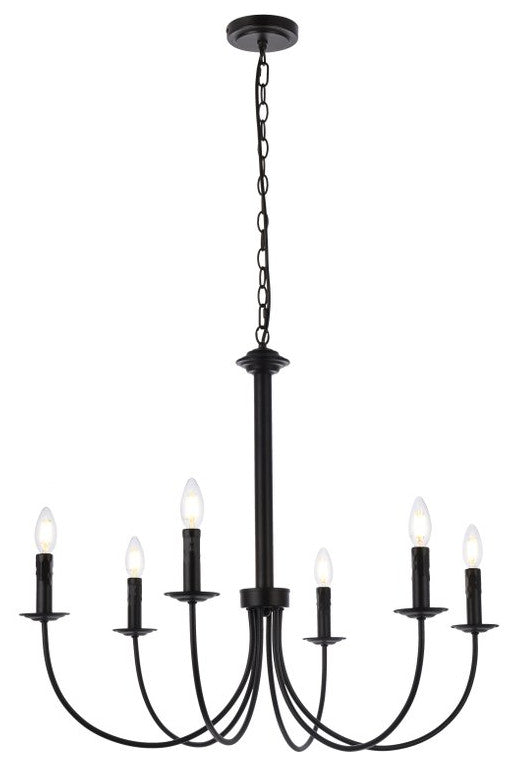 Britney 6-Light Pendant, Black
