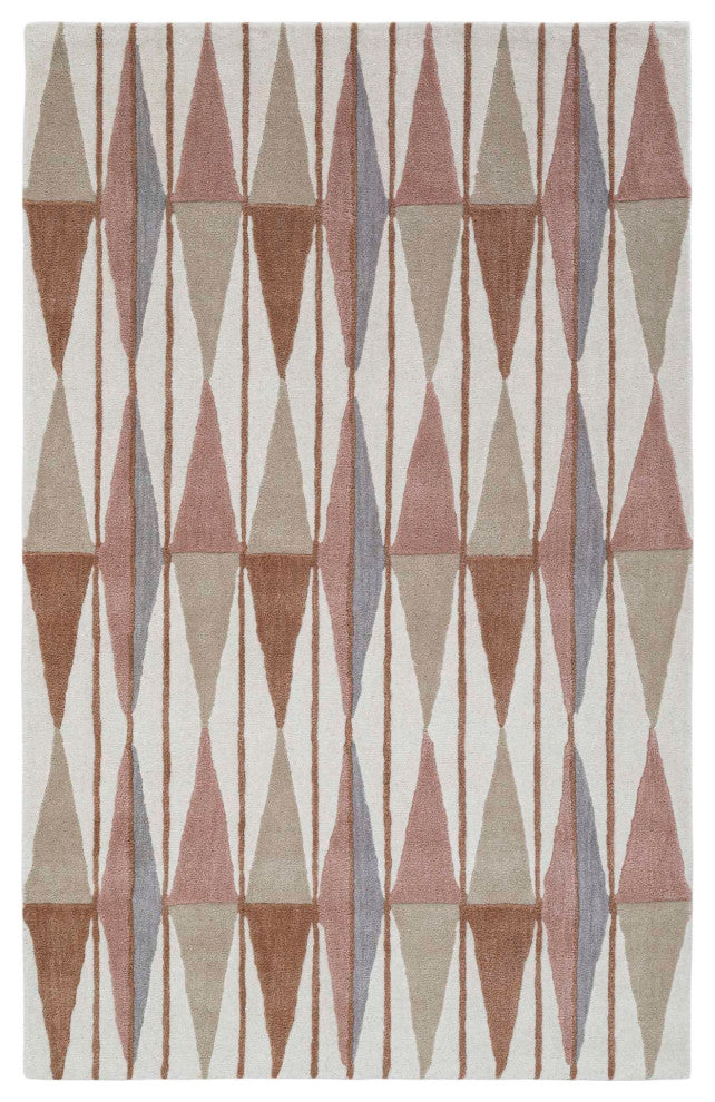Retro Verve Area Rug, Rust, 3'x5'