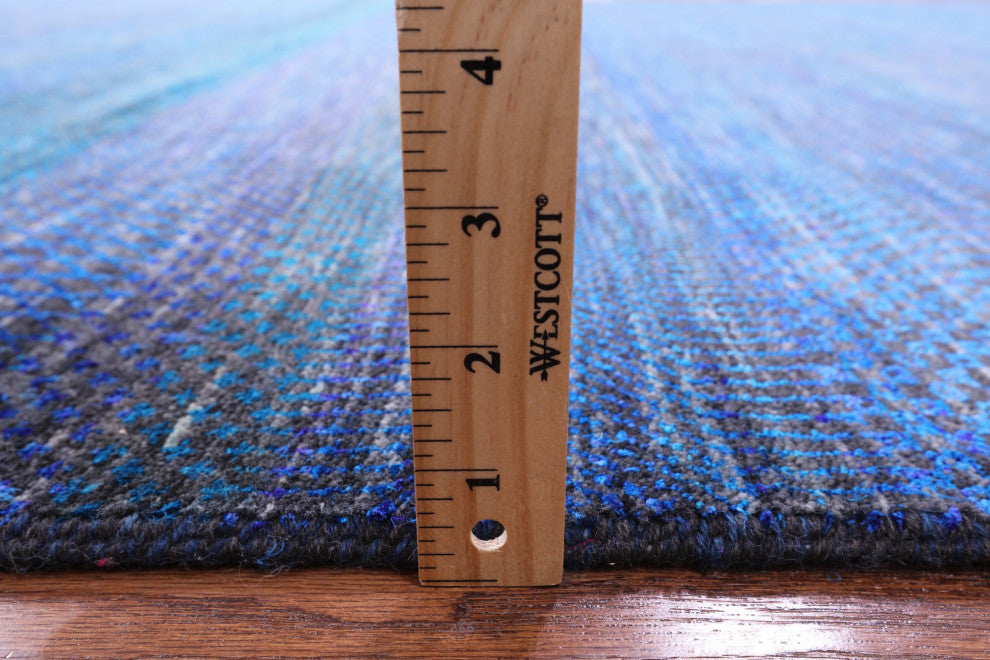 8' 0" X 16' 2" Wool and Silk Hand-Knotted Super Savannah Gabbeh Rug Q6097