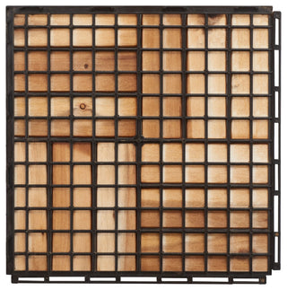 Safavieh Outdoor Hanoi Wooden Floor Tile- 12 Slats-Acacia Natural