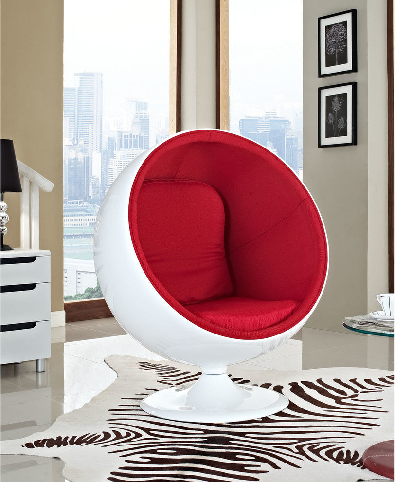 Modern Contemporary Living Room Lounge Chair Red