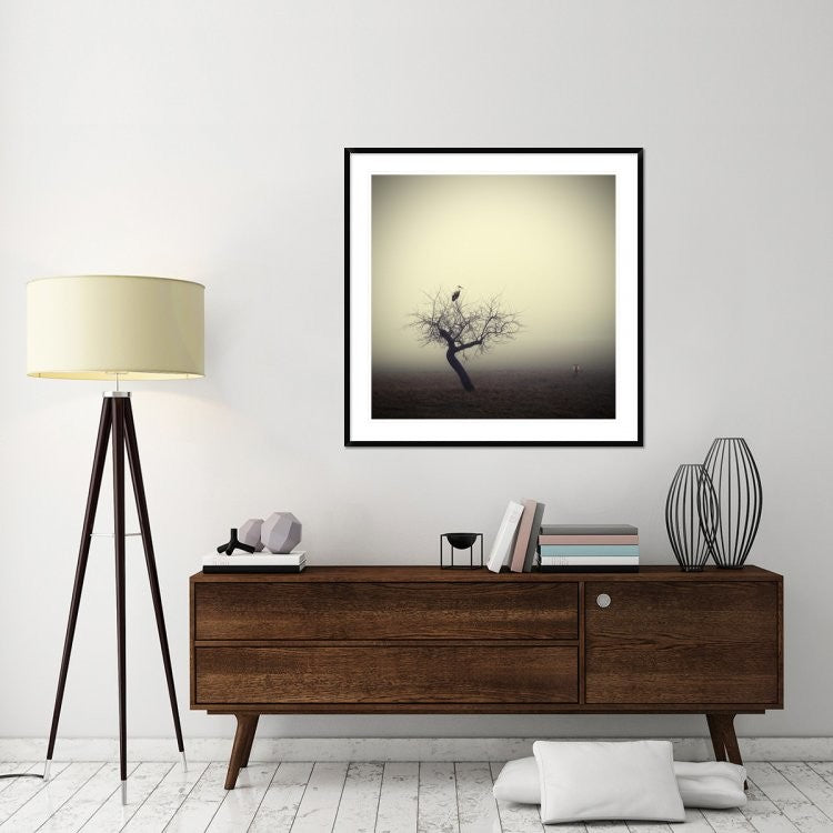 "Meeting In The Morning" Framed Digital Print by Holger Droste, 44x44"