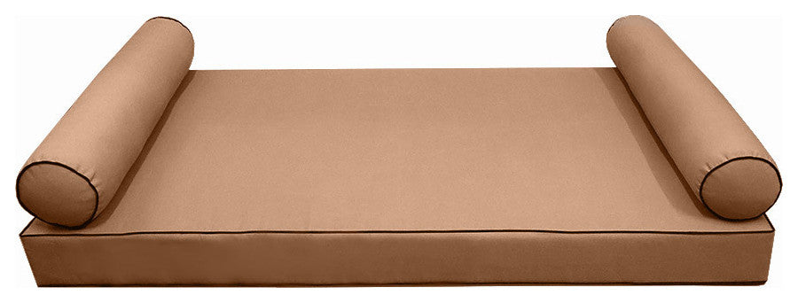 Style5 Twin Contrast Pipe Mattress Bolster Cushion Outdoor Slip cover ONLY AD104