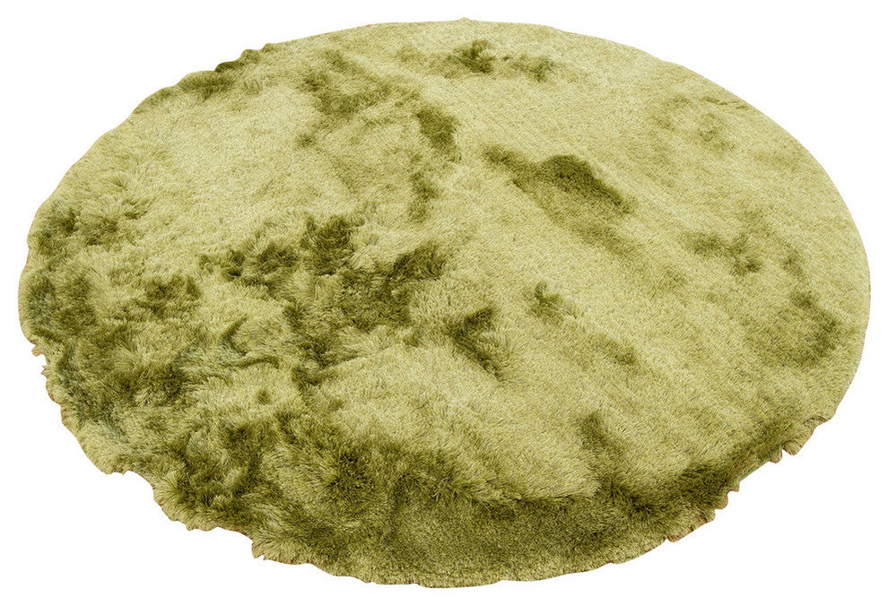 Naya Contemporary Area Rug, Green, 7'9" Round