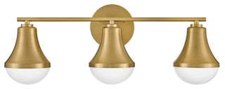Lark Haddie 24" Modern Three-Light Bath Vanity, Lacquered Brass