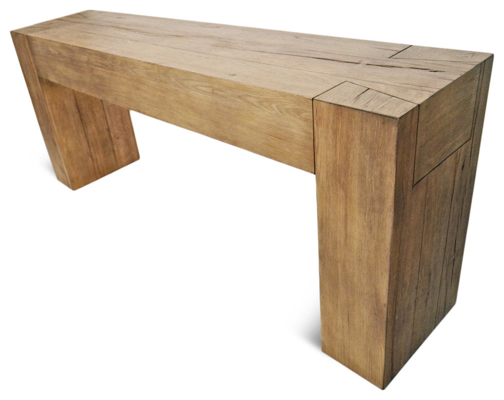 Natural Oak Beam Console Table