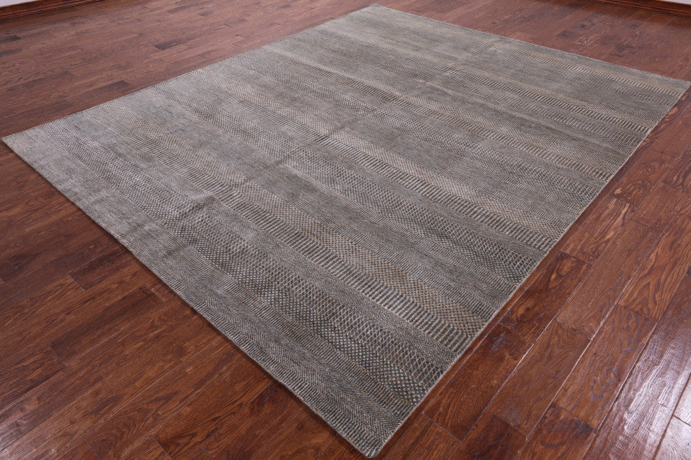 8' 0" X 9' 10" Savannah Gabbeh Hand-Knotted Wool and Silk Rug Q7844