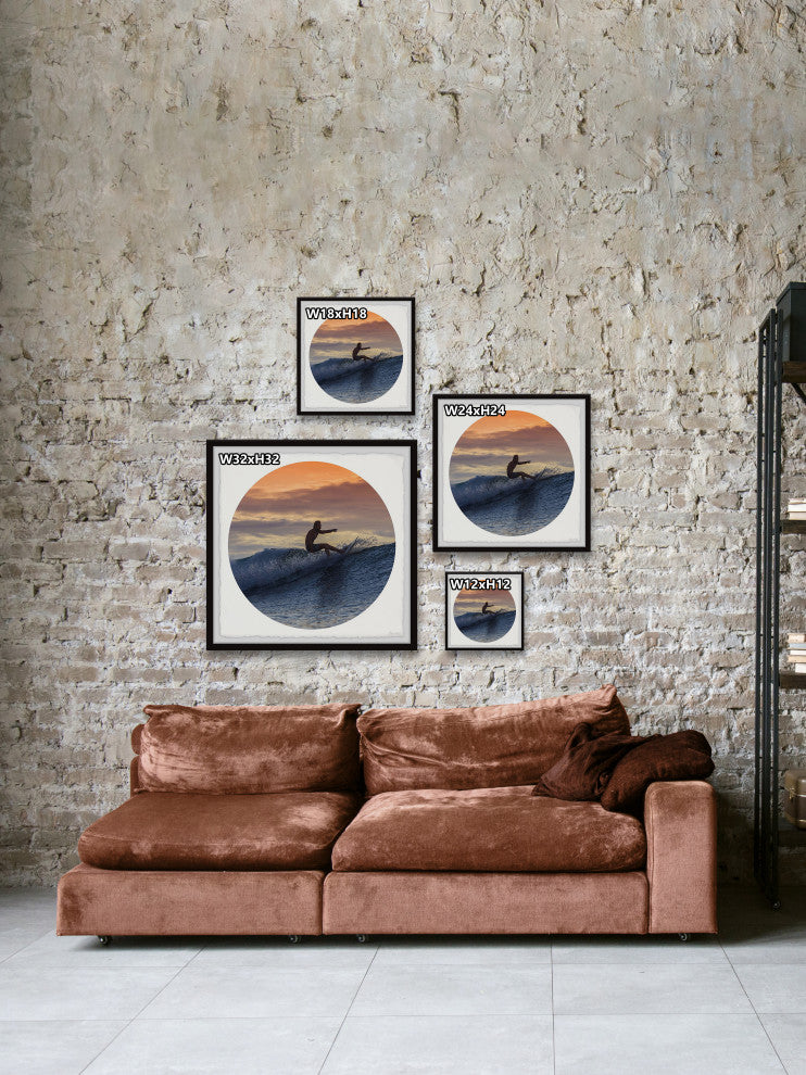 "Catch the Best Waves" Framed Painting Print, 18x18