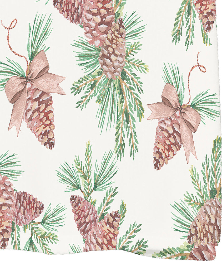 Greenery 18"x30" Off White Holiday Print Kitchen Towel