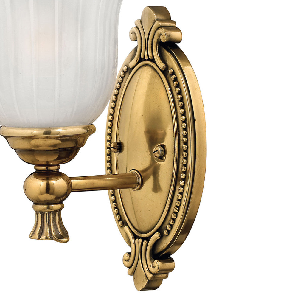 Hinkley Francoise Medium Single Light Vanity, Burnished Brass