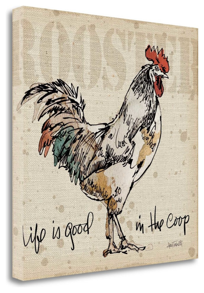 "Farm Life III" By Anne Tavoletti, Giclee Print on Gallery Wrap Canvas
