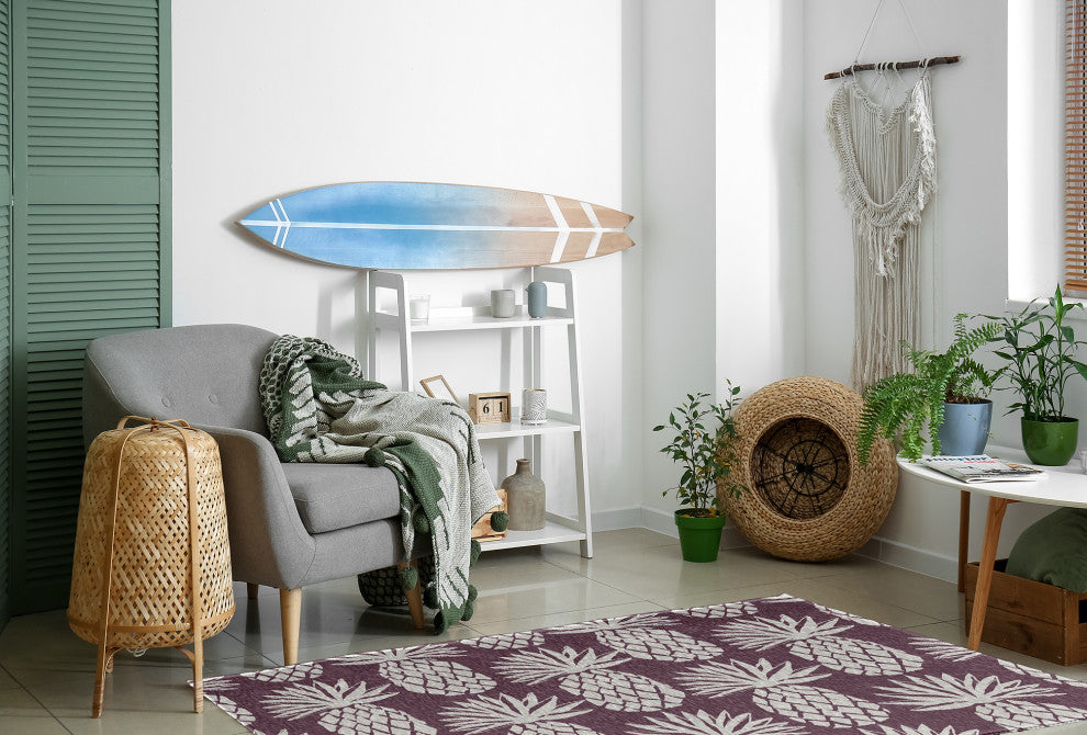 Pineapple Pattern Chenille Rug