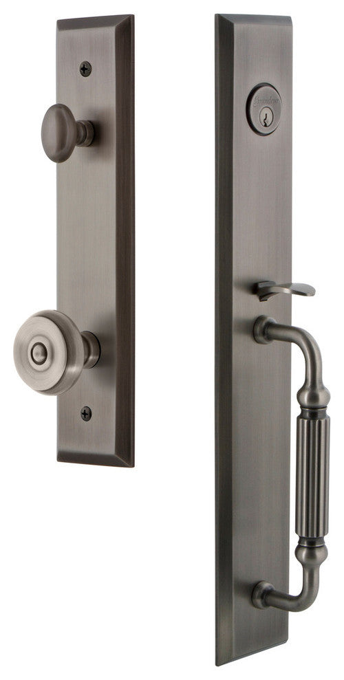 Fifth Avenue 1-Piece Dummy Handleset, F Grip and Bouton Knob, 849346