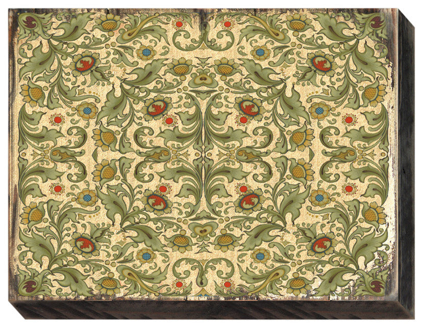 Decorative Pattern Wooden Block, 18"x12"
