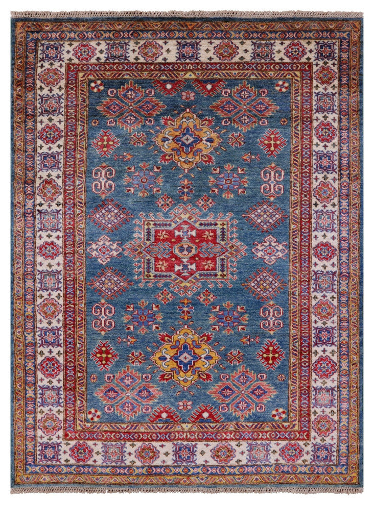 Super Kazak Hand-Knotted Wool Rug 4' 11" X 6' 7" Q7503