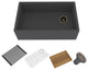 30in Single Bowl Farmhouse Apron Kitchen Sink, Black Earth