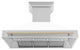 ZLINE 48" Wall Mount Hood, Stainless With White Matte Shell, 8654STZ-WM48-G