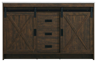 Home Living 54" Double Bathroom Vanity, Expresso