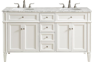 Solid Wood Elegant Double Vanity Cabinet