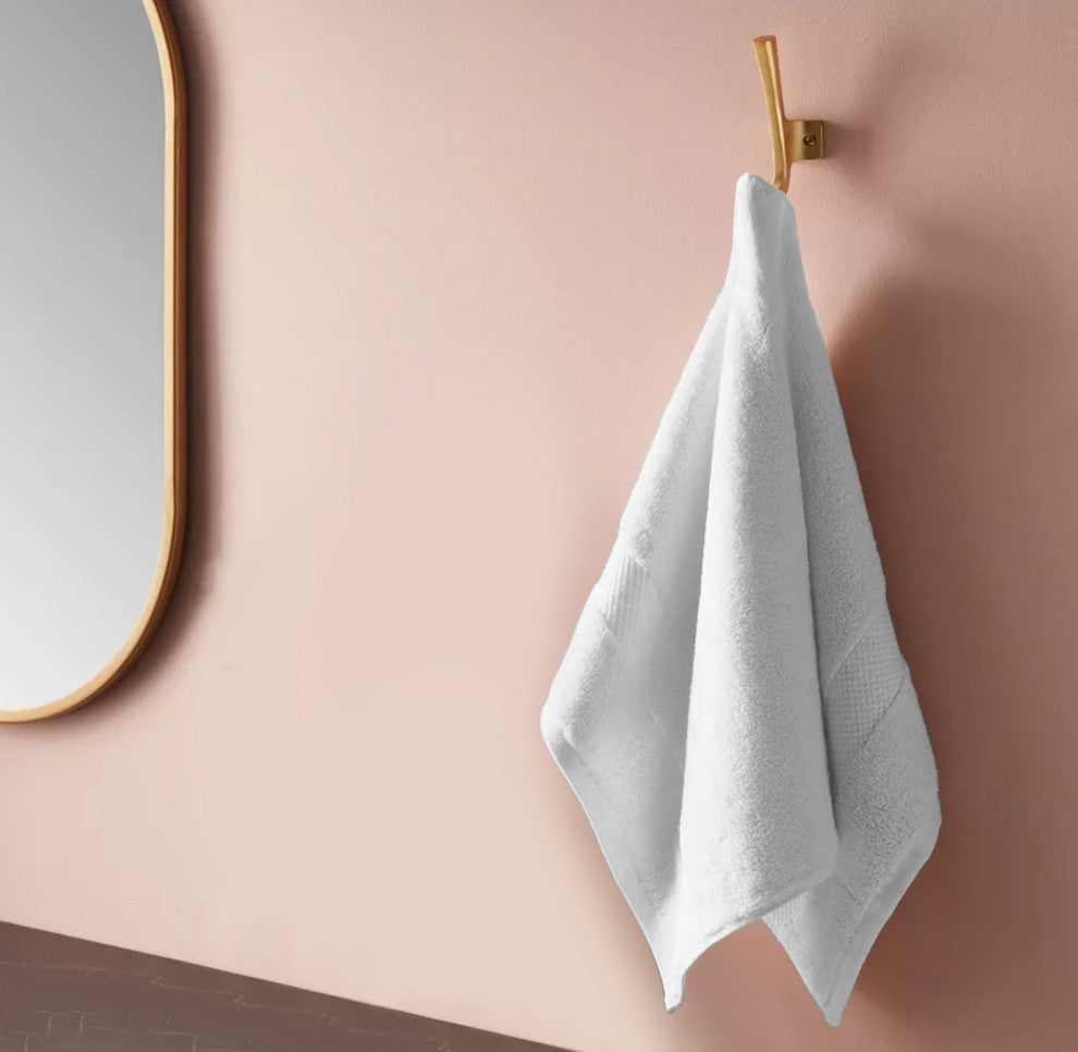 Organic Cotton Feather Touch Quick Dry Wash Cloth, White, Pack 60