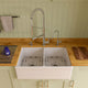 Double Spout Commercial Spring Kitchen Faucet, Polished Chrome