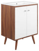 Transmit 24" Bathroom Vanity Walnut White