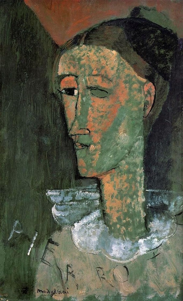 Amedeo Modigliani Pierrot Wall Decal