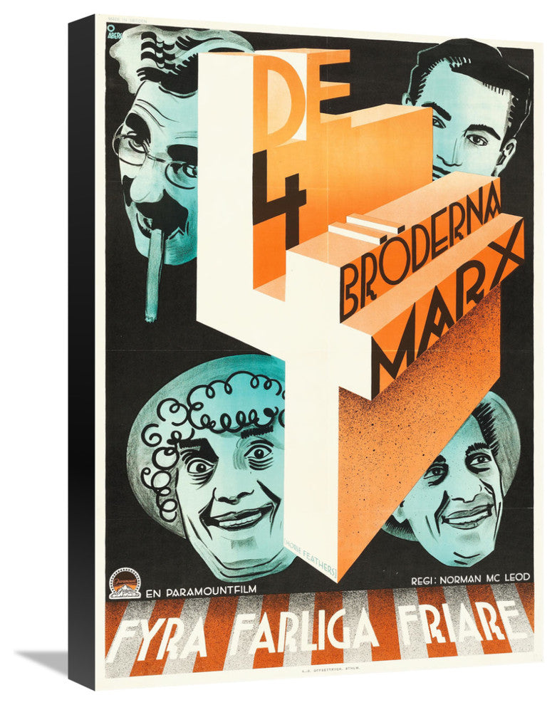 Marx Brothers, Swedish, Horse Feathers 01, 16x22
