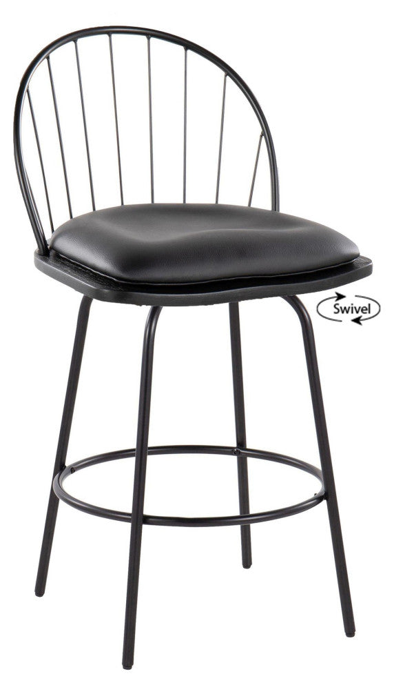 Riley Claire 26" Fixed-Height Counter Stool, Set of 2
