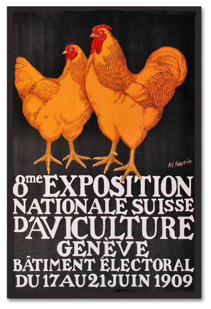 Vintage Apple Collection ''Expo Roosters'' Canvas Art, 16x24
