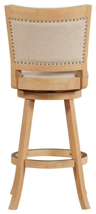 Melrose Swivel Stool, Cream Wire Brush/Ivory, Bar Height