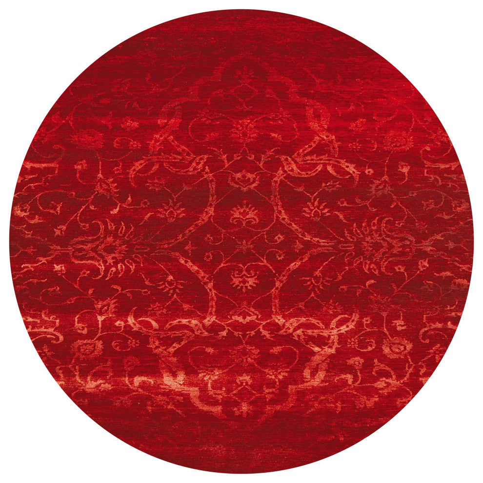 Ahgly Company Indoor Round Mid-Century Modern Area Rugs, 7' Round