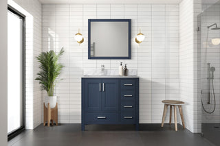 Jacques 36" Vanity Cabinet Only, Navy Blue, Left